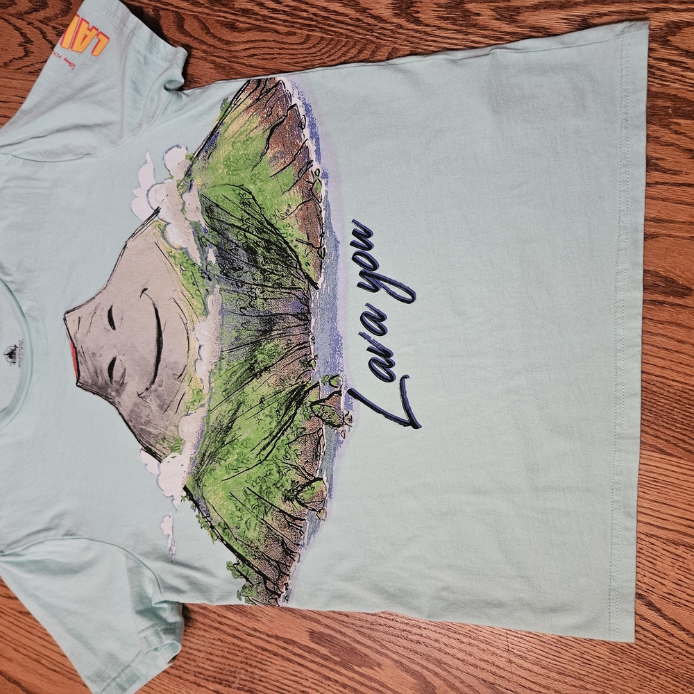 Walt Disney Polynesian Pixar LAVA YOU Graphics GREEN T-shirt - Large